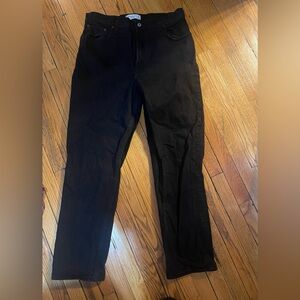 Abercrombie & Fitch Black Denim The 90s Straight Ultra High RiseCurve Love Jeans